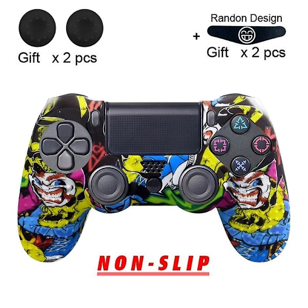 DATA FROG Halkskyddande Skin för PlayStation 4 PS4-kontroll Soft Silikonfodral för PS4 Skin Joystick Tillbehör