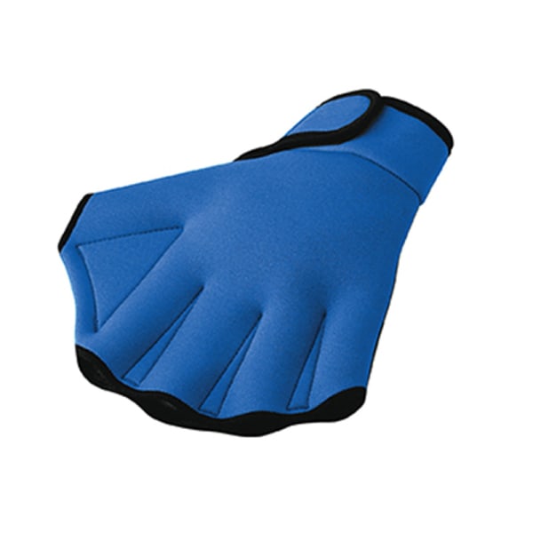 Pair of Swimming Gloves, Rubber Diving Gloves, Blue,L