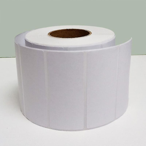 1000 st Blanka Etikettetiketter, 7 x 3 cm Utskrivbar Rulle För Kök, Vita Matetiketter För Burkar, Behållare, Flaskor &