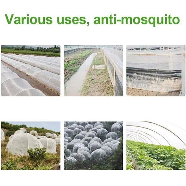 3m x 10m insektsnett, insektsnett for planter, hagenett, insektsnett for grønnsakshage, finmasket insektsnett for planter