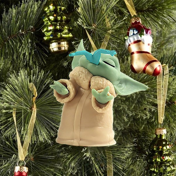 Baby Yoda Vedhæng Juletræ Flad Hængende Ornament Xmas 8#