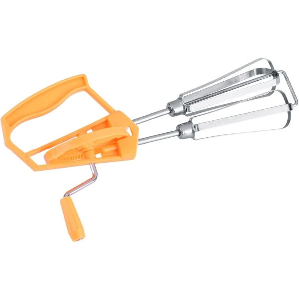 Kitchen Egg Whisk Stainless Steel Manual Egg Whisk, Orange