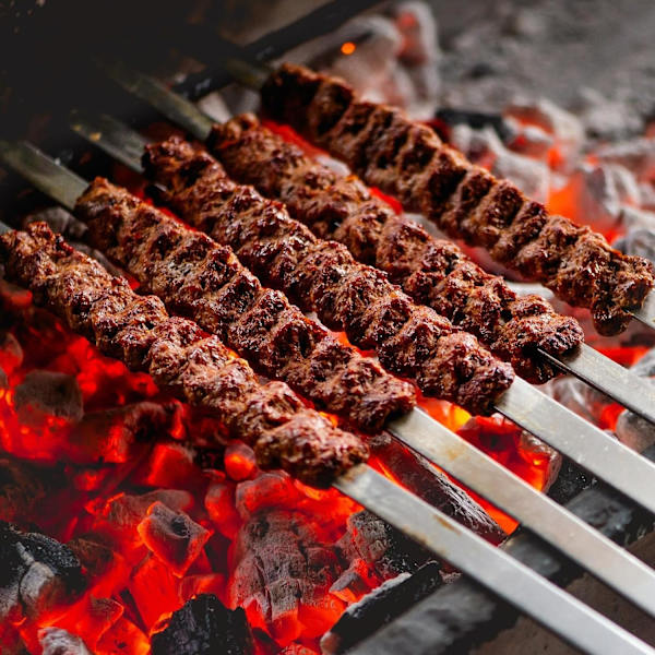 Kebab Maker Spyd, 28 cm lang pressform Kabab Maker Presse