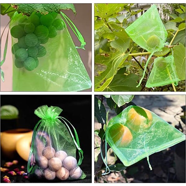 100st Bunch Protection Bag Grapefrukt Organza Bag-17*23cm-Röd