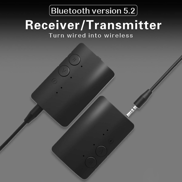 Bluetooth 5.2-sändarmottagare Aptx Low Latency 3,5 mm bil-tv