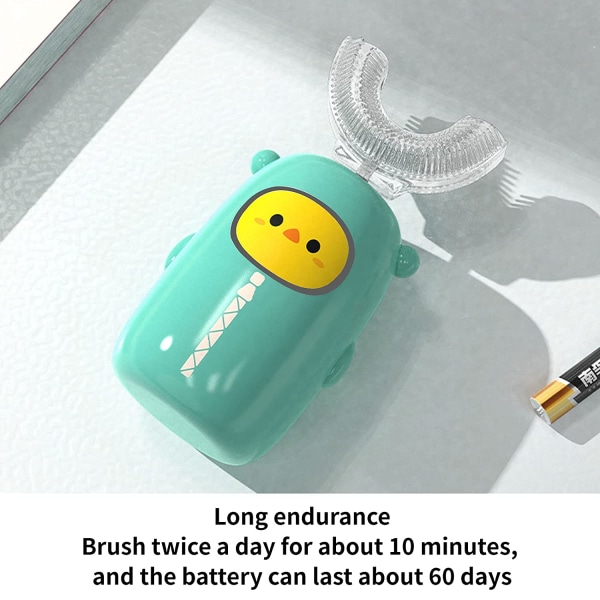 Elektrisk tandborste för barn med U-formad tandborste, 2-13 år