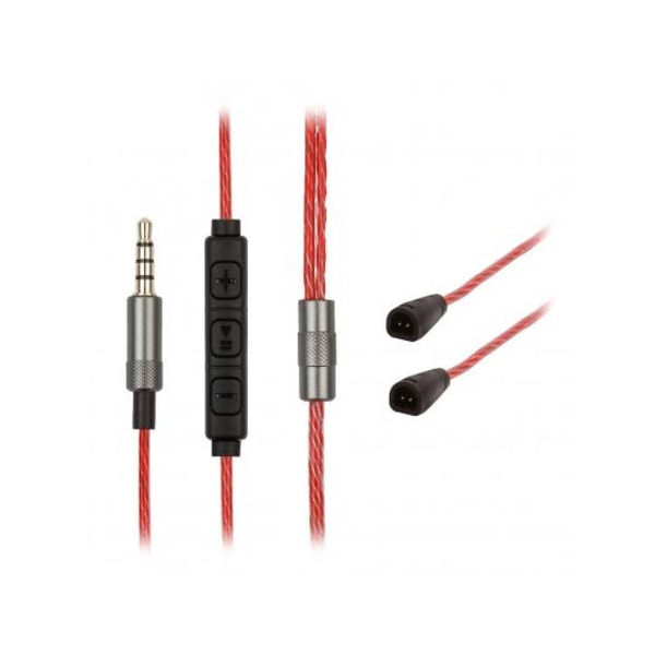 Rød 5N OFC-kabel til erstatning for Sennheiser IE8 IE80 IE8i