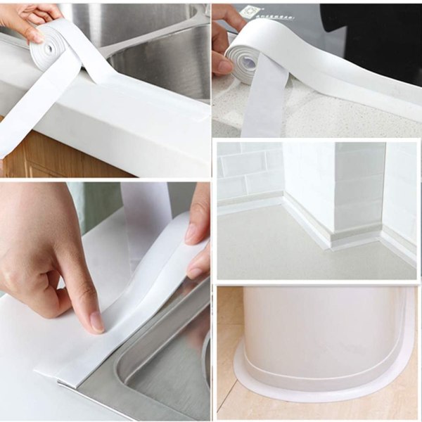 2pcs Waterproof and Mildew Resistant Tape 10.48FT* 0.13FT,Gray