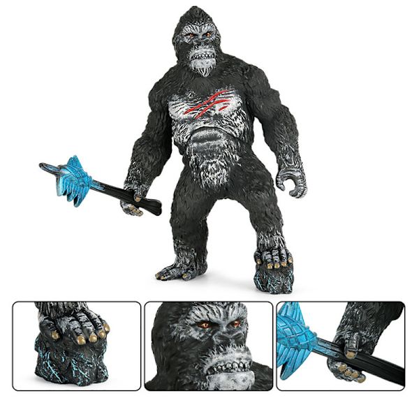 Majesteettinen apinoiden kuningas Suuri King Kong -malli keräilijöille 16*8*24cm
