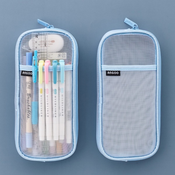 Gennemsigtig papirtaske til kontoropbevaringsboks til voksne (blå)