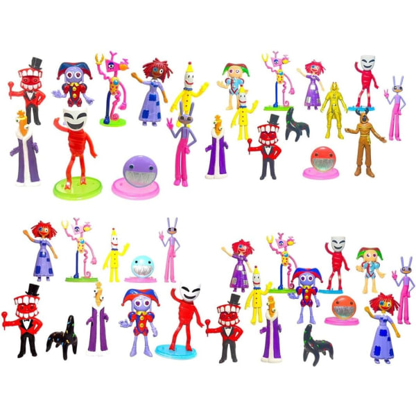6 The Amazing Digital Circus Figures Set, Pomni Jax modellleksaker för barngåvor, The Amazing Digital Circus Collectible Anime Figurer 6pcs-c