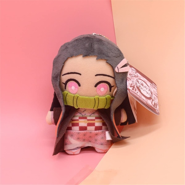 Demon Slayer Nezuko Kamado Figur Plysch Nyckelring -5.9''（Nezuko）