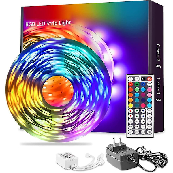LED Ljusslinga 15m 50ft 65.6ft RGB Färgskiftande IR44 Fjärrkontroll