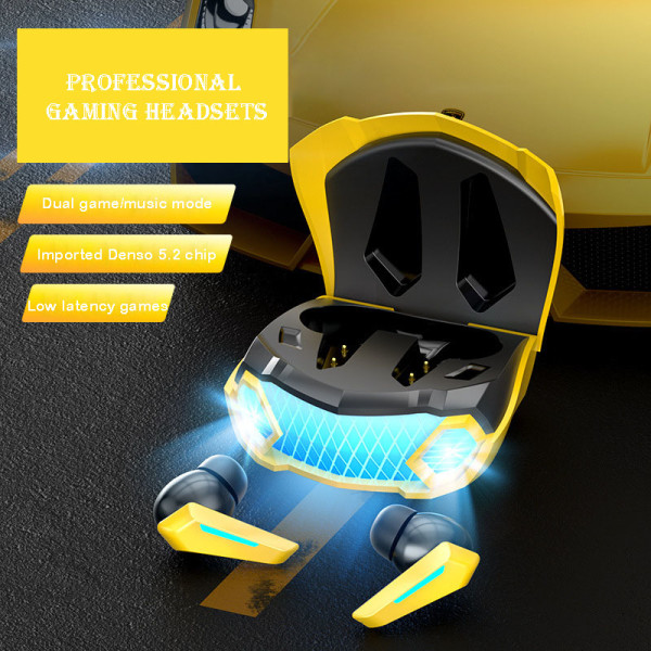 Trådløs Binaural TWS Gaming Bluetooth Headset-Lav LatencyC