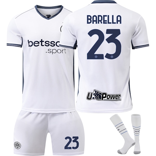 2024-2025 Inter Milan udebane fodbolduniform nr. 9 Thuram børnetrøje herre- og damesæt{HONGDE} Size 9 socks XXL