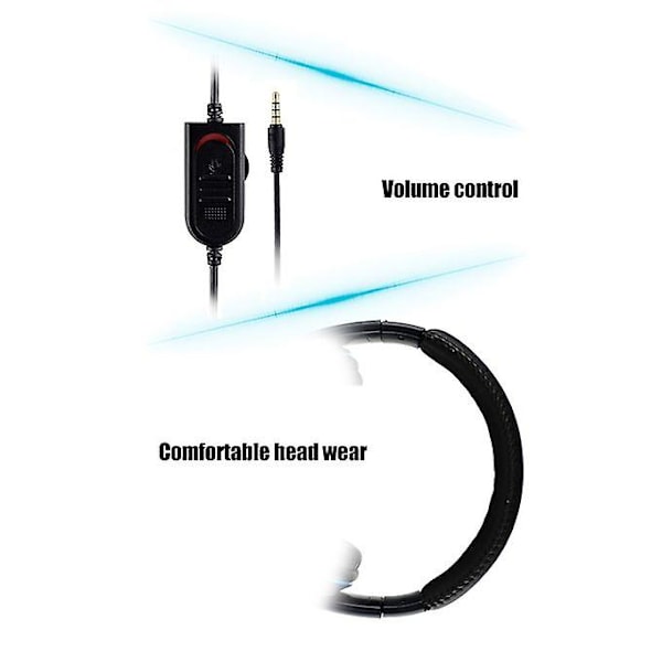 3,5 mm kablet gaming-headset med mikrofon til Xbox-one Ps4
