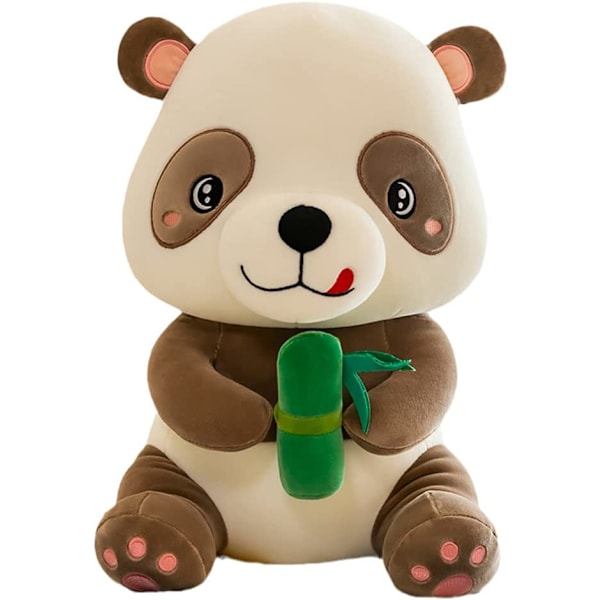 Pehmeä Panda-pehmolelu halailutyyny (ruskea-valkoinen, 9 tuumaa)