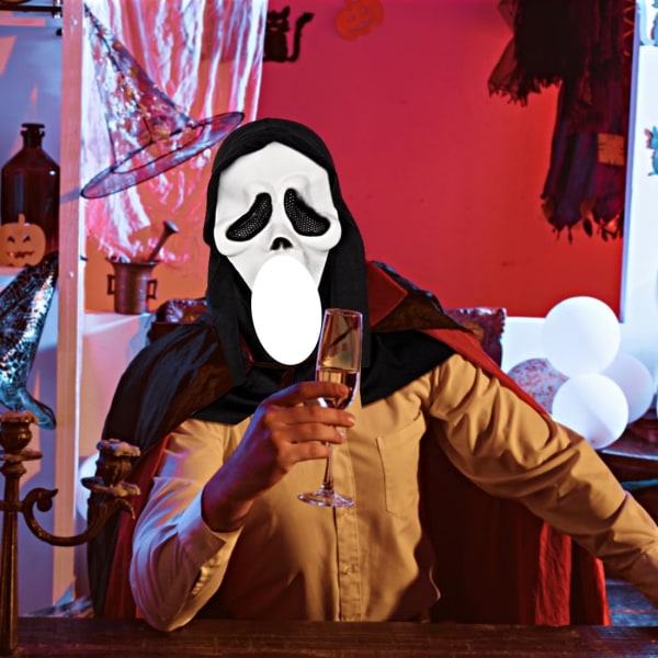 keland Scary Ghostface Mask Scream Mask Creepy Halloween Cosplay Prop
