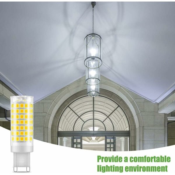 6-pack G9 LED-lampa, flimmerfria 9W LED-lampor kallvitt 6000 null none