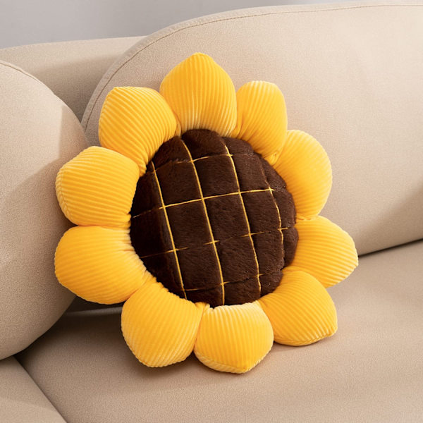 14,9\" 3D Blomster Golvkudde Sittkudde och Solrosform