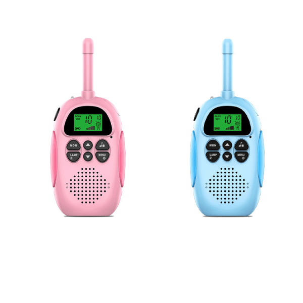 Genopladelig Walkie Talkie, Børns Udendørs Legetøj (Blå og Pink)