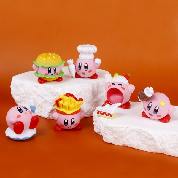 pc kirby figurer legetøj børn fødselsdag dekorationer fødselsdag kage dekorationer