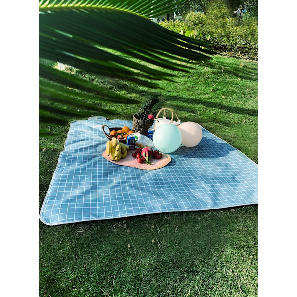 Piknikteppe, Strandteppe, Fuktteppe, Blått Mesh, 1.4*1.5m