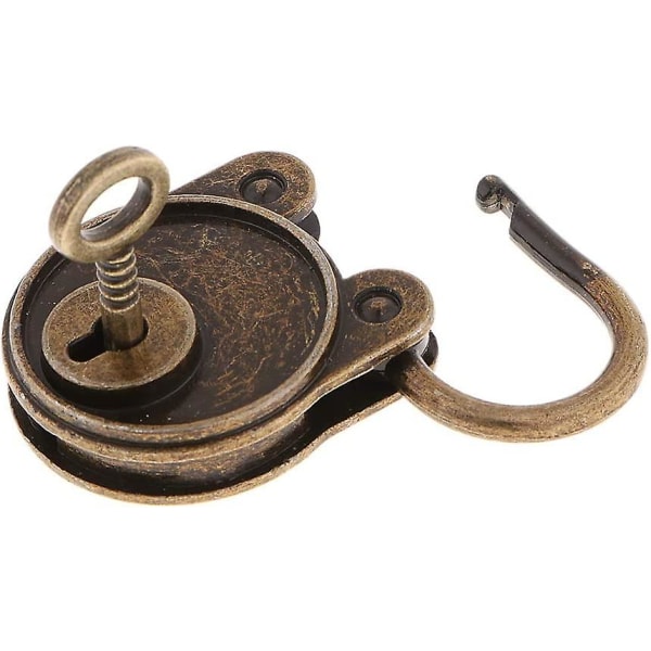 Vintage antiikki veistetty karhukuvioinen riippulukkolukko avaimilla