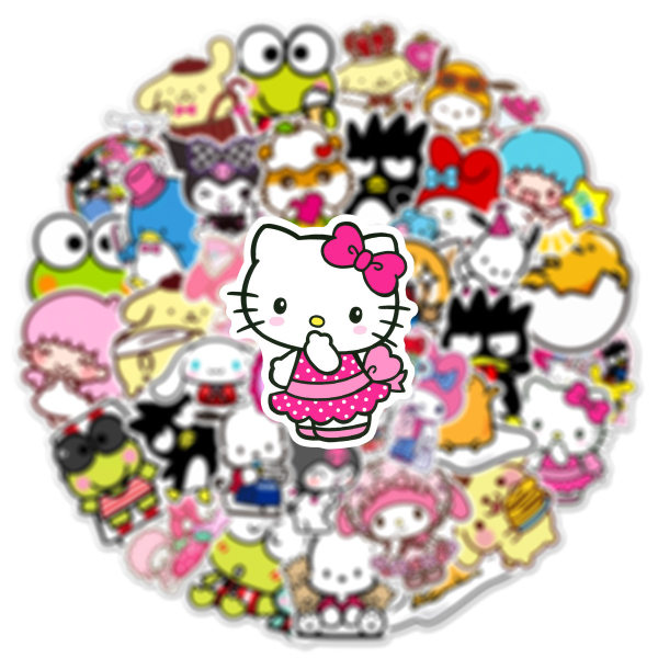 50 stk. Sanrio Kulomi Graffiti-klistermærker til bærbar computer og skateboard