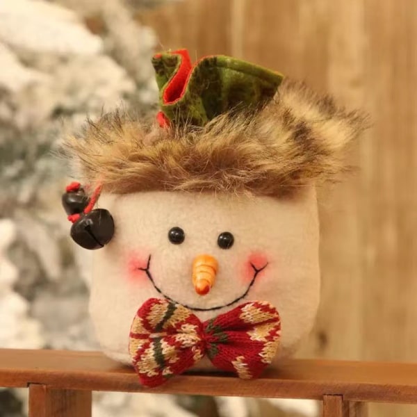 Juletaske Snøre Dukketaske Snowman Kunstlæder