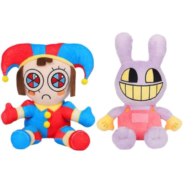 2 stk. The Digital Circus Plush, The Amazing Digital Circus Plush - Clown Pomni og Jax Cartoon Anime Digital