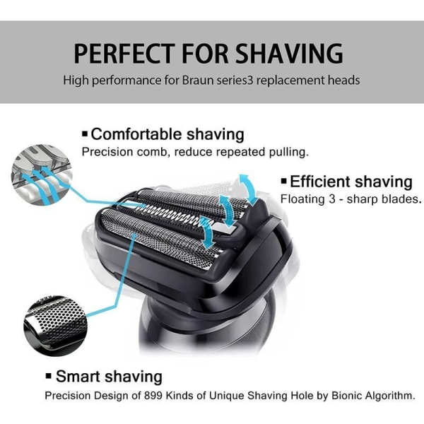 32B S3 Elektrisk barberhode tilbehør for Braun Series 3 barberhode Braun S3 304