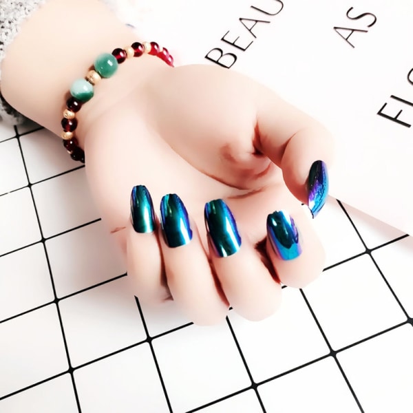 Mirror Nails Coffin Artificial nails A beautiful mirror