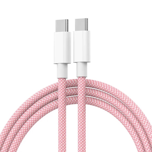 Ny 2024 synkkabel 60w Pd flätad typ c till typ c kabel för apple 15 14 1m snabbladdning dataöverföringslinje 8m 4