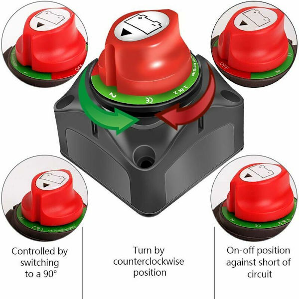 Batteri Afbryder 1-2-Begge Fra 12-60V Afbryder 200-1000A Til Bil