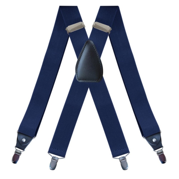 X-formet justerbar længde og elastiske klassiske seler Navy blue