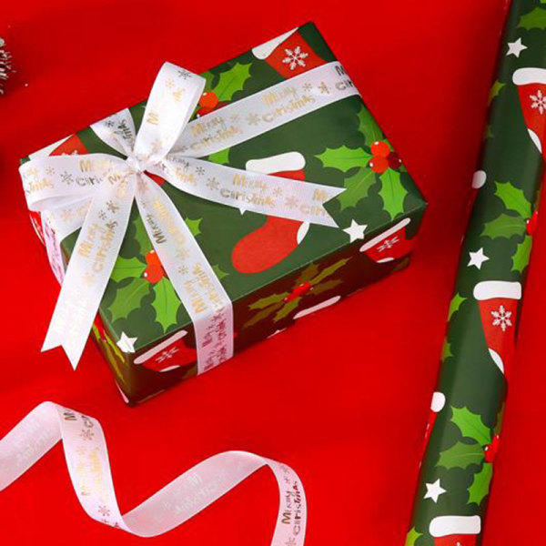 Ribbon Gift Holiday Party -koristeet Vihreä lahja 2 kpl