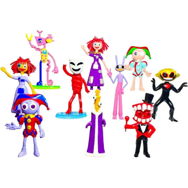 10 Fantastiske Digitale Sirkusfigurer, Pomni Jax Modellleker Til Barn, Samleobjekter Fra The Amazing Digital Circus 10pcs-b
