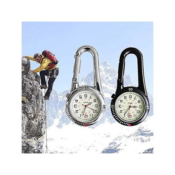Clip On Karabinhage Lysende Ur Skive Fob Digital