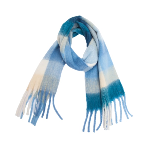 Dam Scarf Vinter Stor Färgglad Rutig Tjock Varm Wrap Scarves Casual Tassel Filt Scarf Snygg Rutig Design