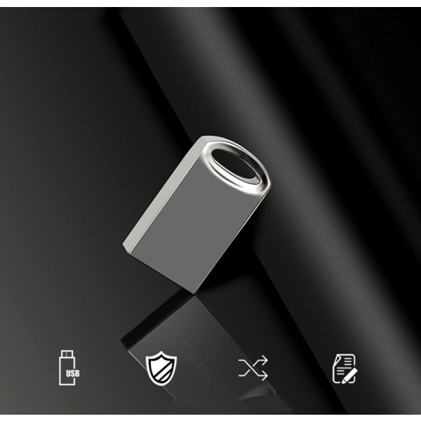 USB-pinne Bærbar Memory Stick Metal Memory Stick 128GB 2-pakning