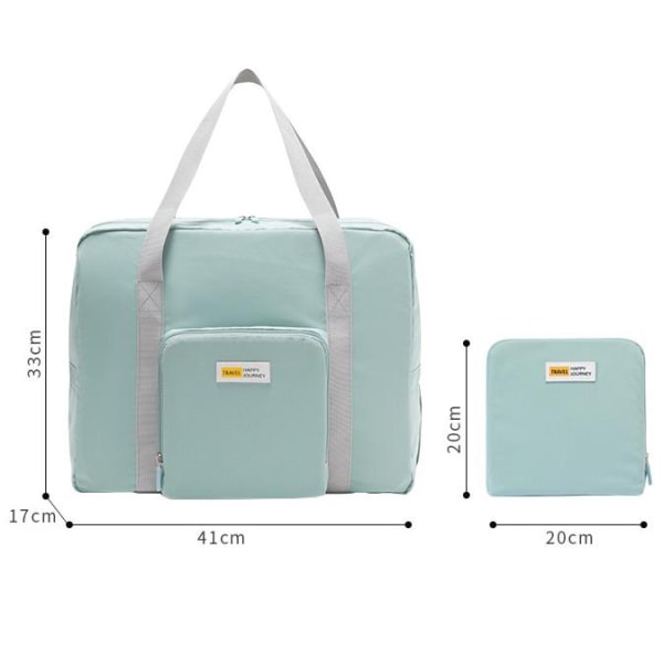 Hopfällbar resväska duffelväska tote väska handbagage (gul)