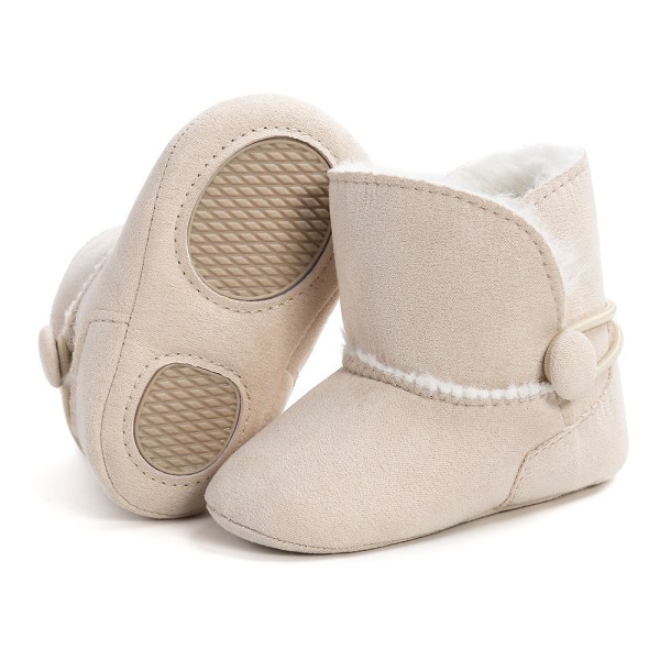 13CM Fodrade Läder Baby Boots Baby Boots Skor Vadderade Varma