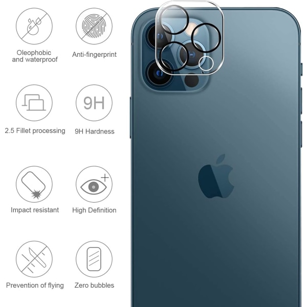 2-pack iPhone 14/14Plus linsskydd i härdat glas - skydd för kameran, anti-scratch