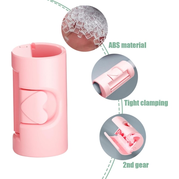(Rosa) Lakanklämmor, 10 st Cylindrisk halkfri plastsäng She