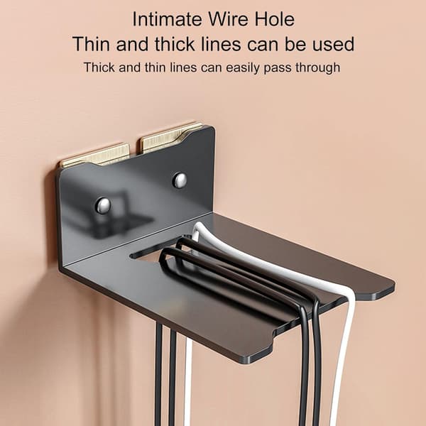 Väggfäste för router 1-pack (svart) - Väggfäste för kamera