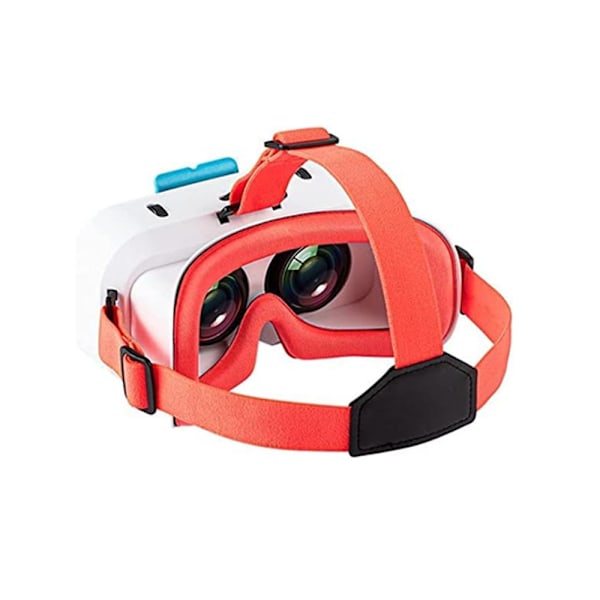 (White and Red)Switch 3D VR Glasses for Nintendo Switch/Switch OLED, with Adjustable Degree HD Lens, 360° Panorama