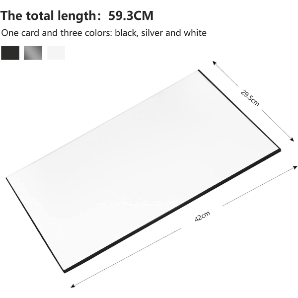 3 i 1 vikbar fotografisk reflektor (svart/vit/silver) A3 Li