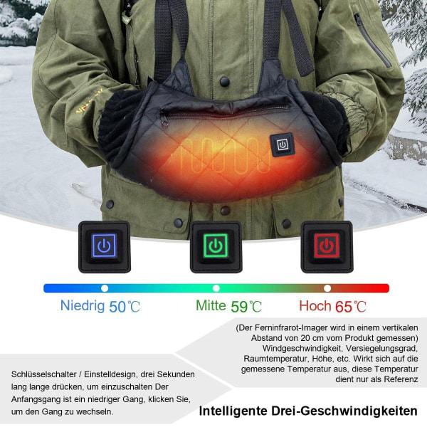 Svart, Body Warmer Warmer, Elektrisk värmepåse håller värmen, 1 st