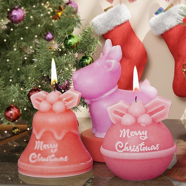 1 stycke (jultomte) 3D silikonljusform - jul c